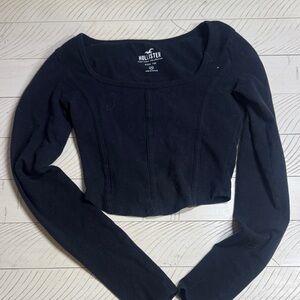 Hollister Elegant Black Crop Top